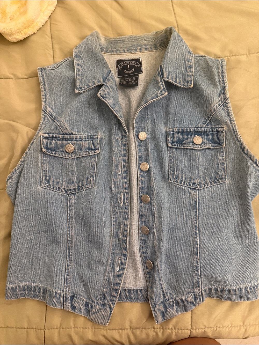 Light Blue Denim Sleeveless Vest - Unbranded